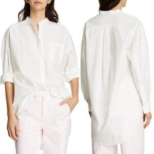 Alex Mill 100% Cotton Shore Shirttail Tunic Shirt Top White Women's Size Small